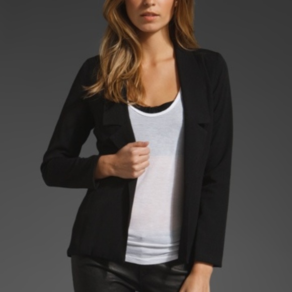 FOR LOVE & LEMONS Classic Black Open Front Slim Fit Blazer Size XS/S
